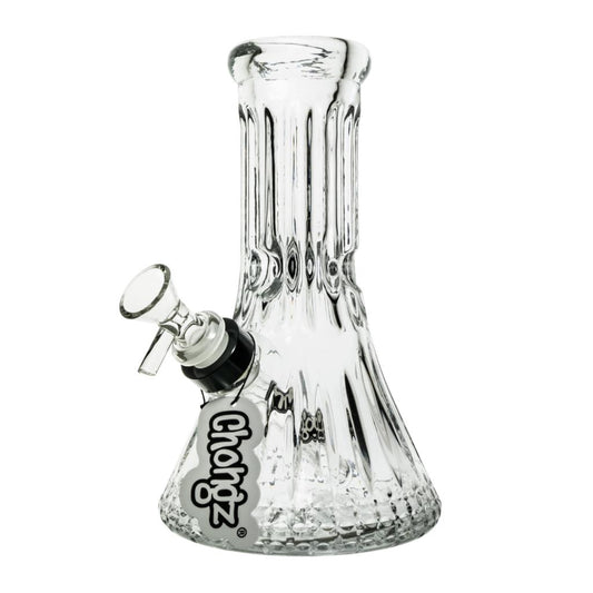 CHONGZ 20CM "BAD SEED" CUT GLASS BEAKER WATERPIPE