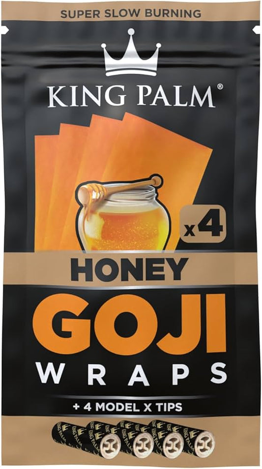 KING PALM GOJI WRAPS 4PC + TIPS HONEY
