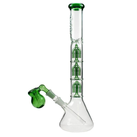 GLASS CHONGZ 37CM "GREEN NASTY" TRIPLE PERC 5MM - SeedySide