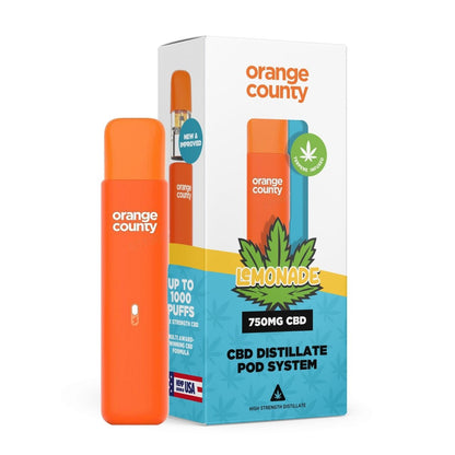 ORANGE COUNTY 1ML 750MG 75% CBD VAPE - SeedySide