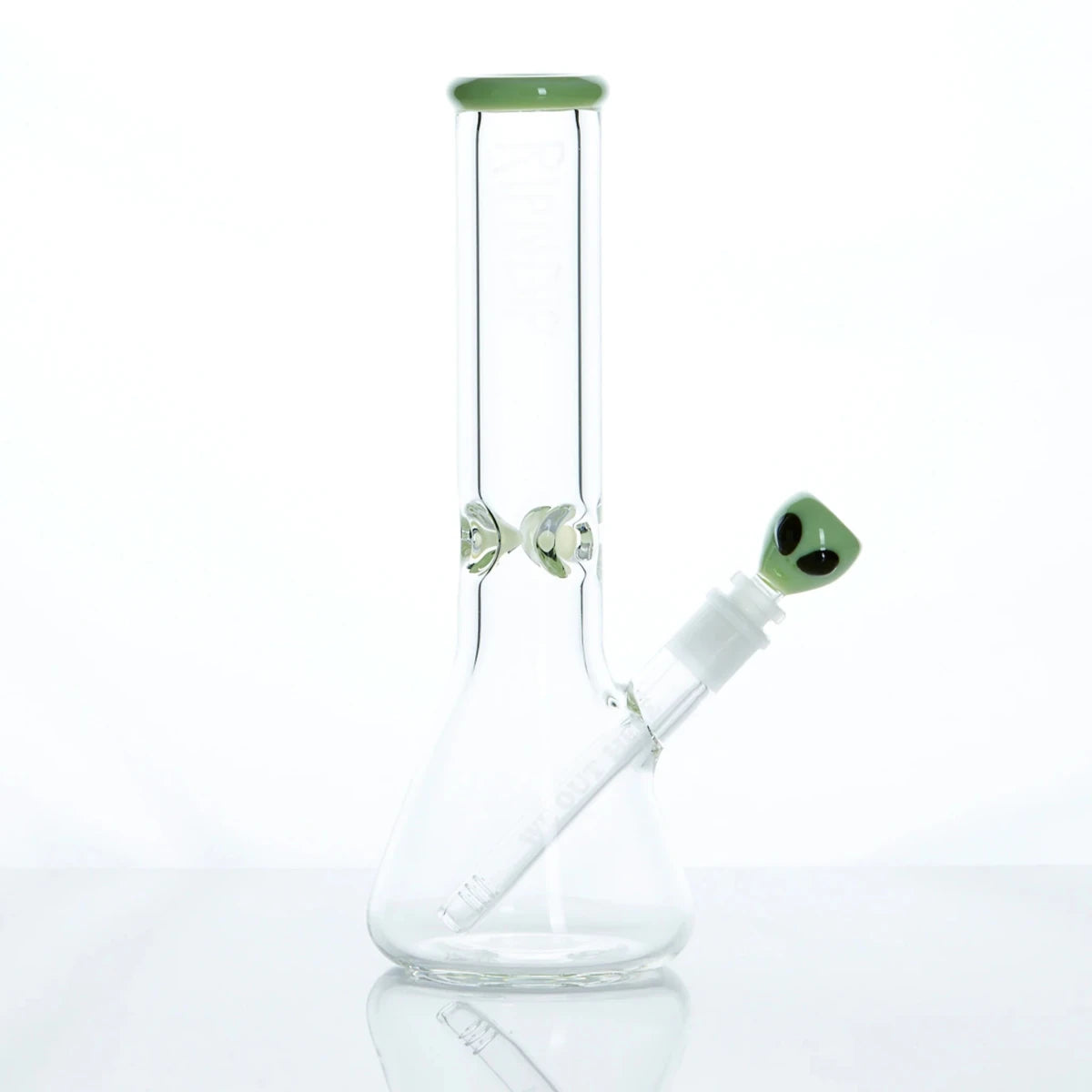 RIP N DIP WE OUT HERE GLASS BEAKER GREEN - SeedySide
