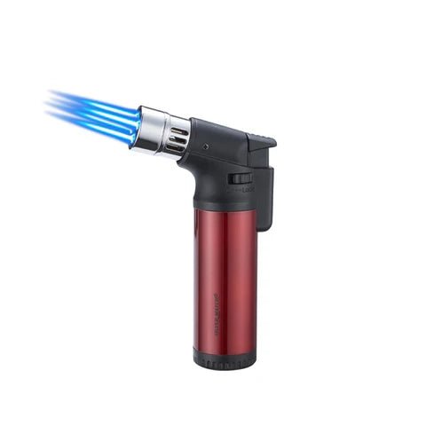 SILVER MATCH CARDED 4 JET FLAME LIGHTER - SeedySide